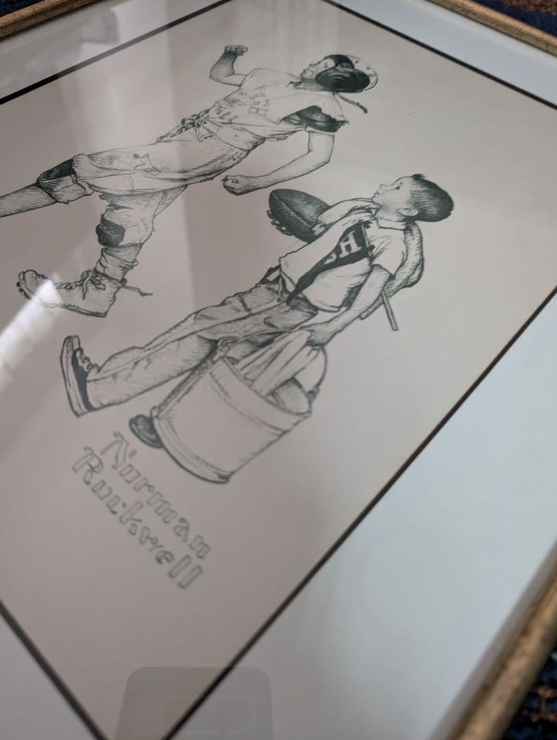 ノーマンロックウェル FOOTBALL HERO 絵画