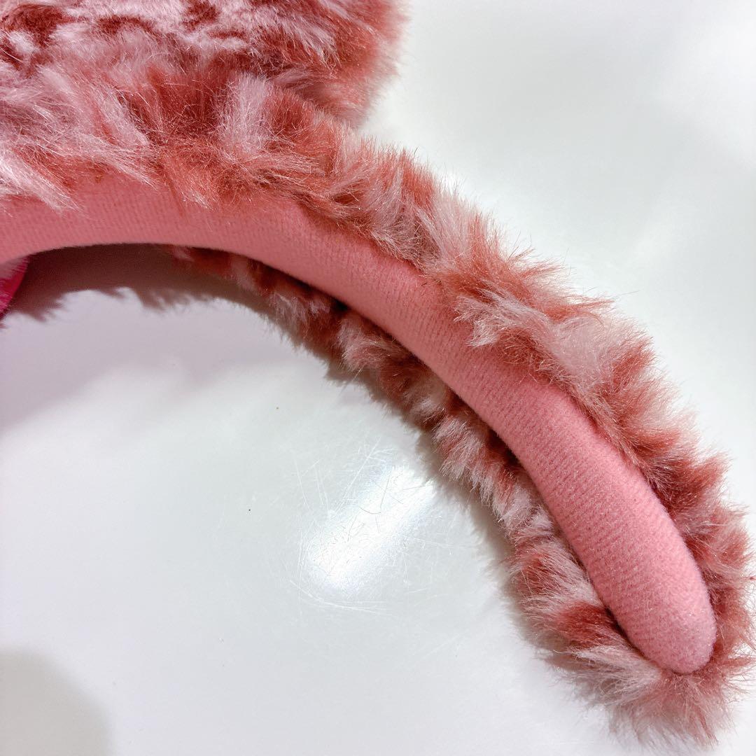 【美品】　廃盤　ディズニー公式　豹柄　カチューシャ　ミニー　ファー　ギャル