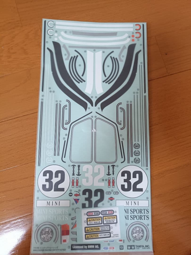 タミヤ 1/10 ミニクーパー レーシング ボディ ステッカー　Мシャーシ