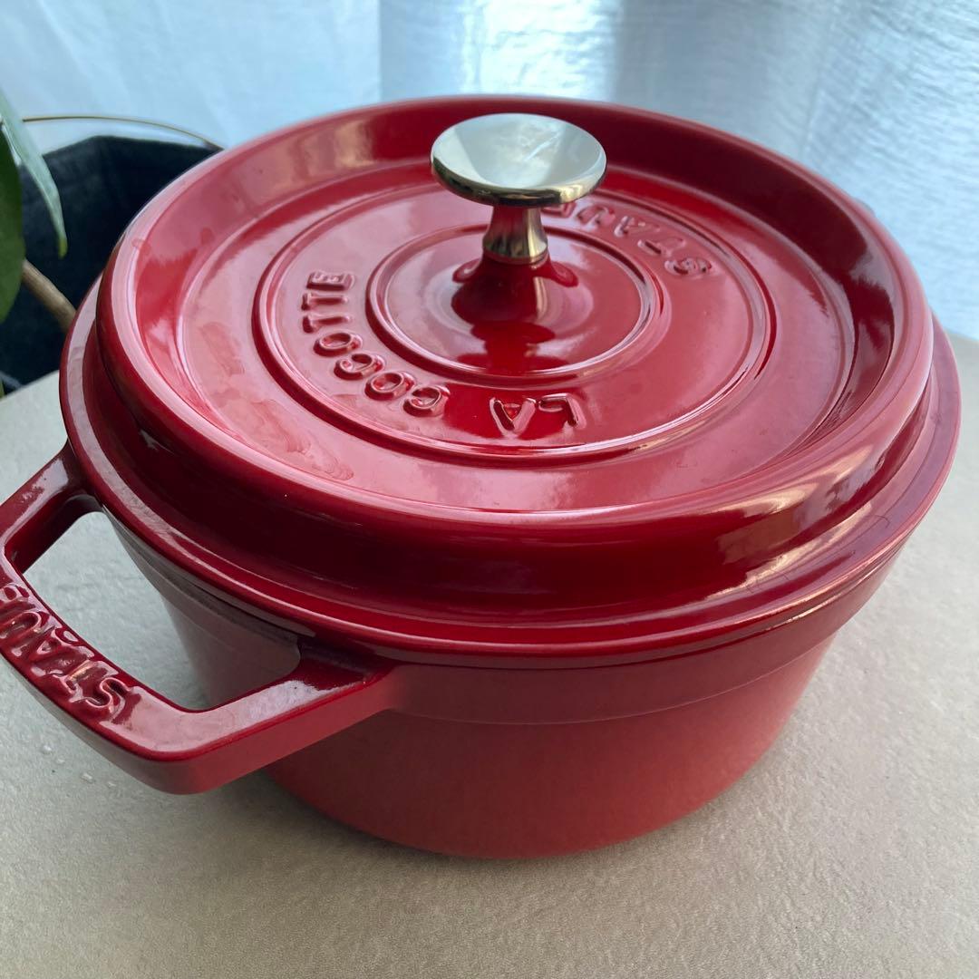 STAUB 鋳鉄製 両手鍋 20cm レッド