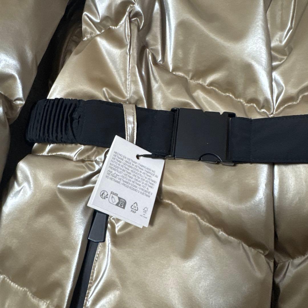 ZARA スキーダウンジャケット　ゴールド　L サイズ