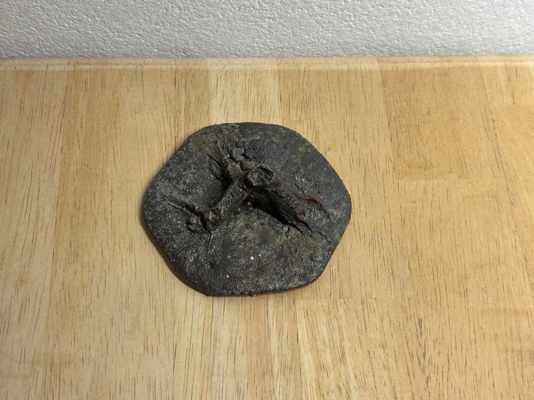 119. 備前焼 宝瓶 登り窯 梅 6角 手びねり 急須