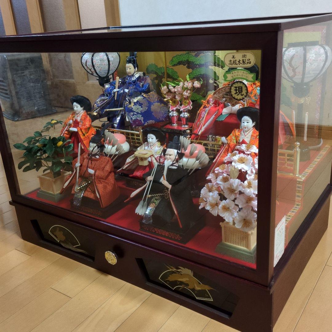 雛人形セット ガラスケース入り