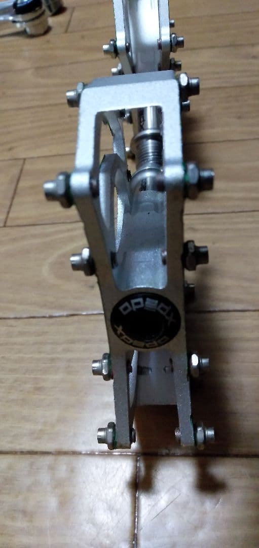 XPEDO XCF07AC フラットペダル シルバー/グリーン　255g