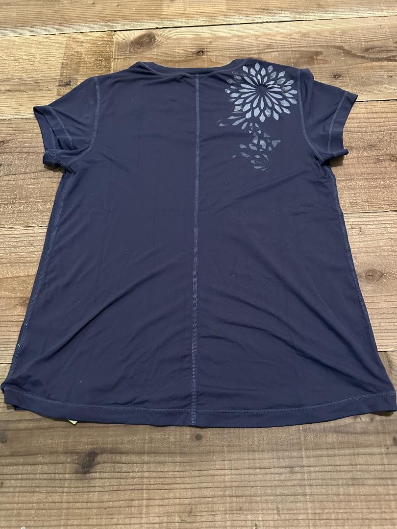 イージーヨガ UネックチャクラTシャツ／ダークブルー Lサイズ