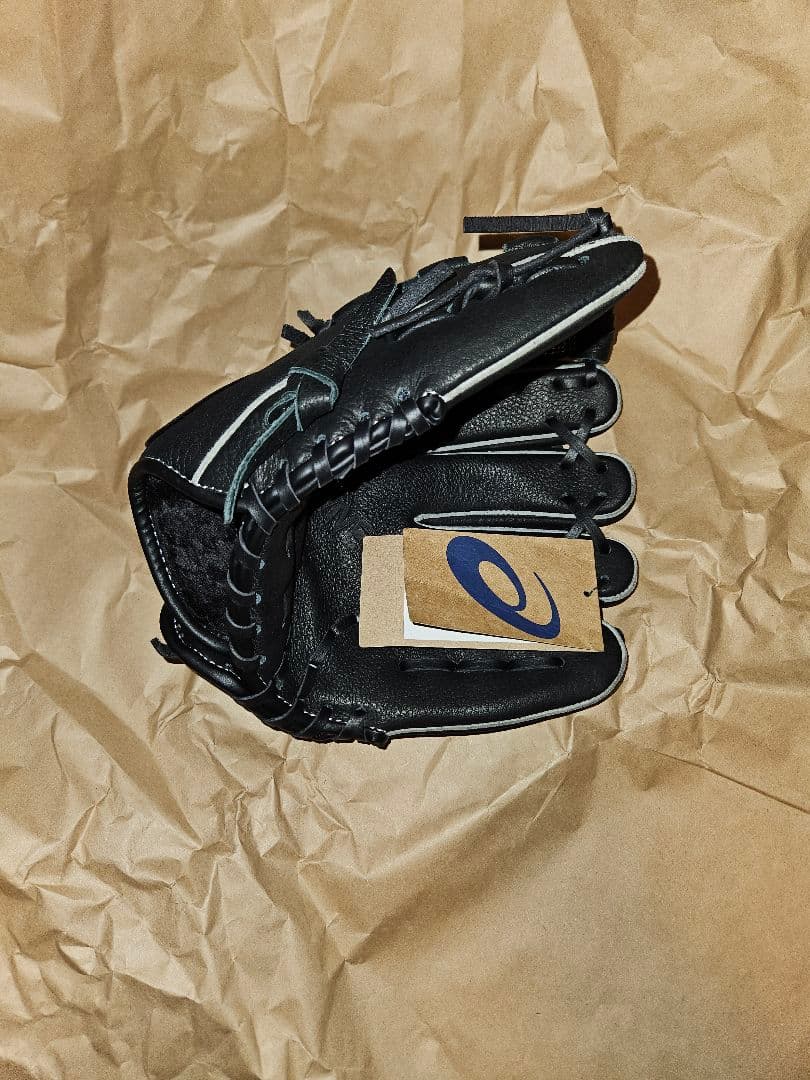 asics ブラック 右投用 軟式グローブ 3124A242　大谷翔平