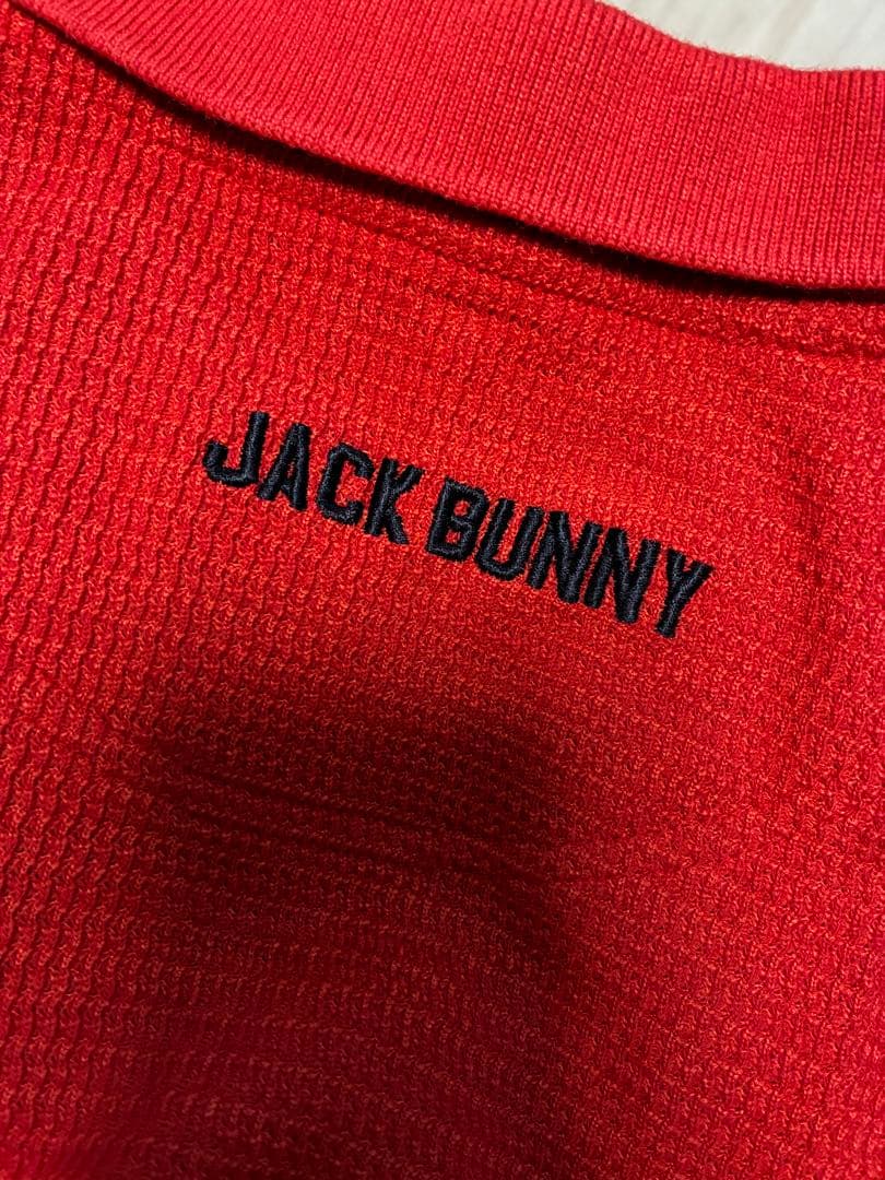 ジャックバニー　JackBunny！長袖ポロシャツ　レッド　サイズ2