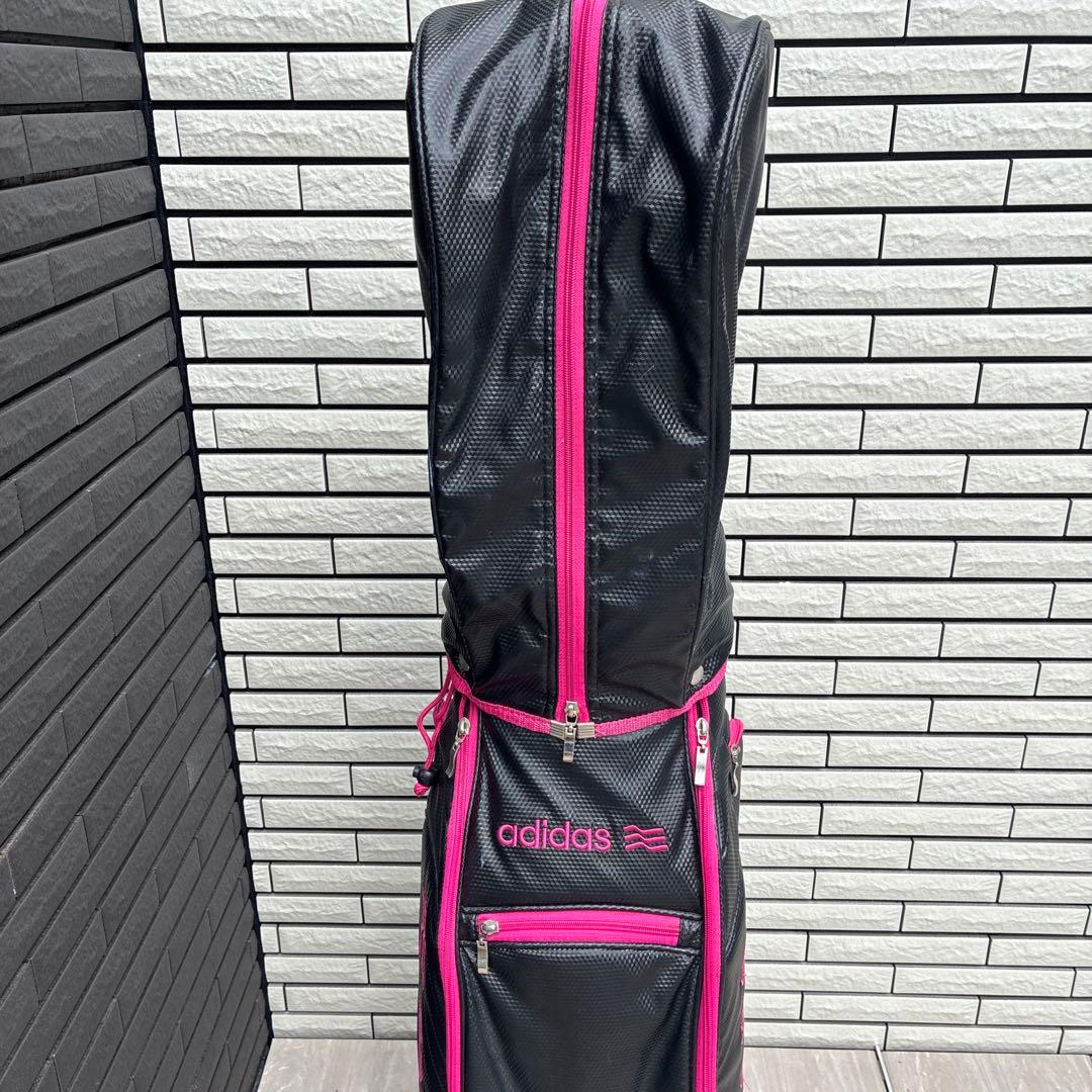 【人気配色】アディダス キャディバッグ カート型 ブラック×ピンク