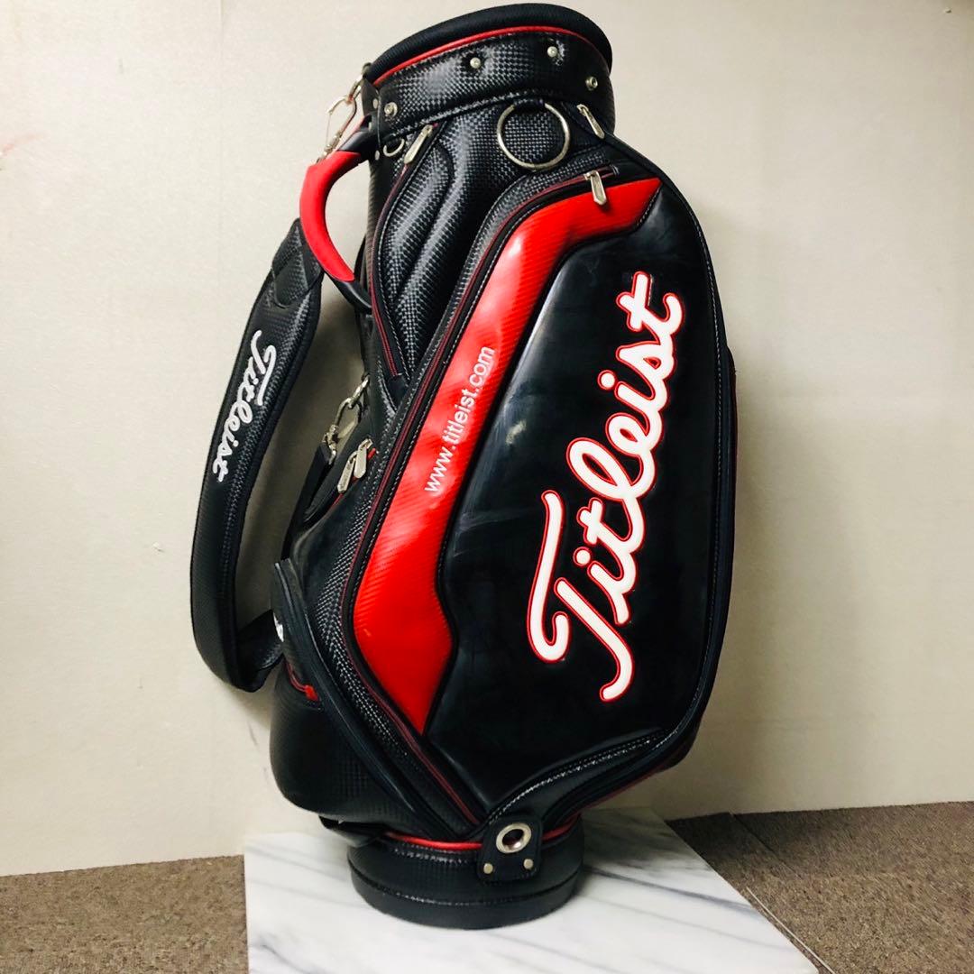 I72 タイトリスト Titleist キャディバッグ ゴルフバック 黒赤