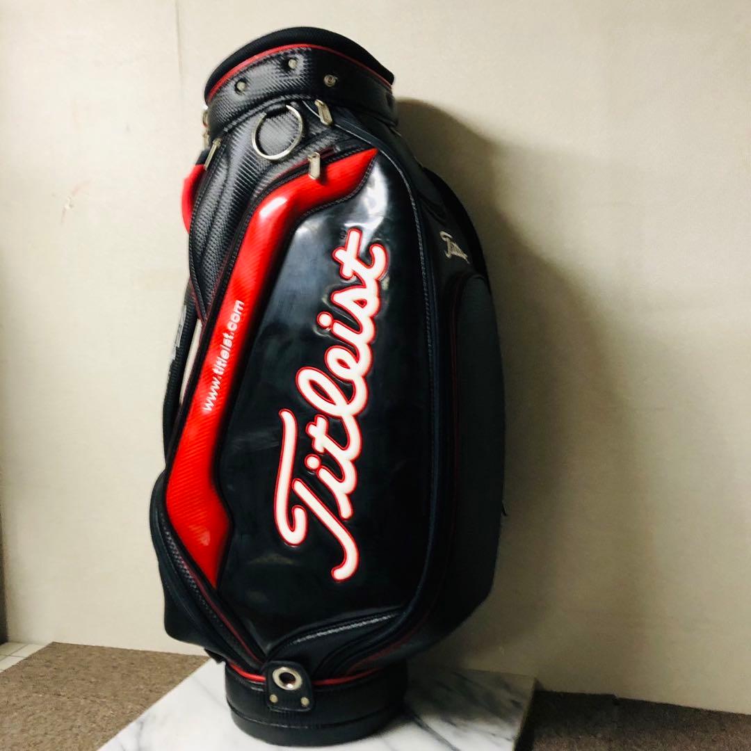 I72 タイトリスト Titleist キャディバッグ ゴルフバック 黒赤