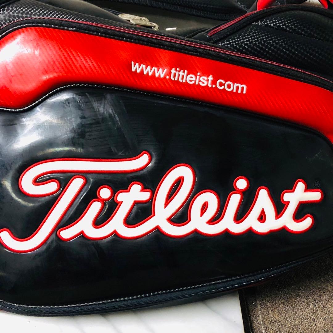 I72 タイトリスト Titleist キャディバッグ ゴルフバック 黒赤