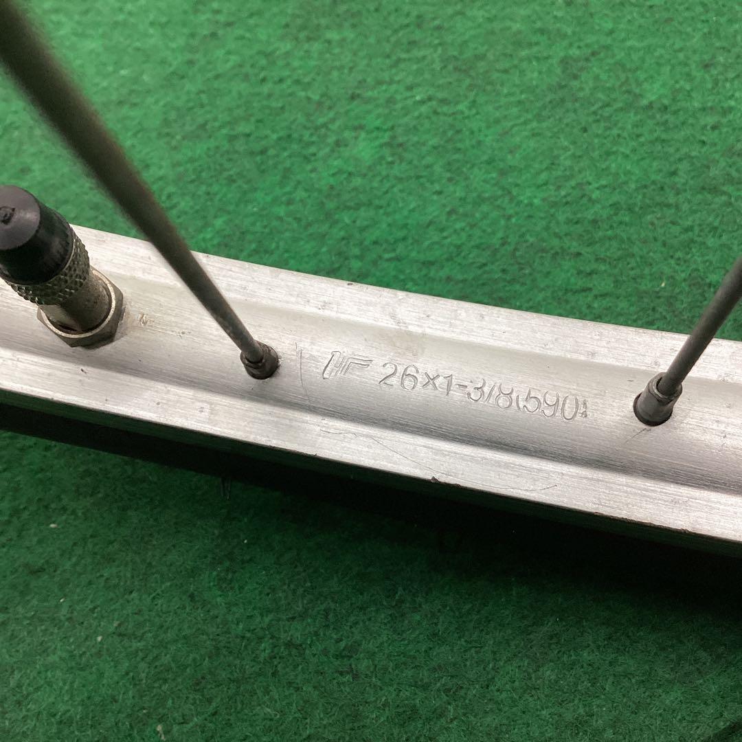 アルミリム　前輪 26x1-3/8 タイヤ付　ハブダイナモ　26インチ　J1端子