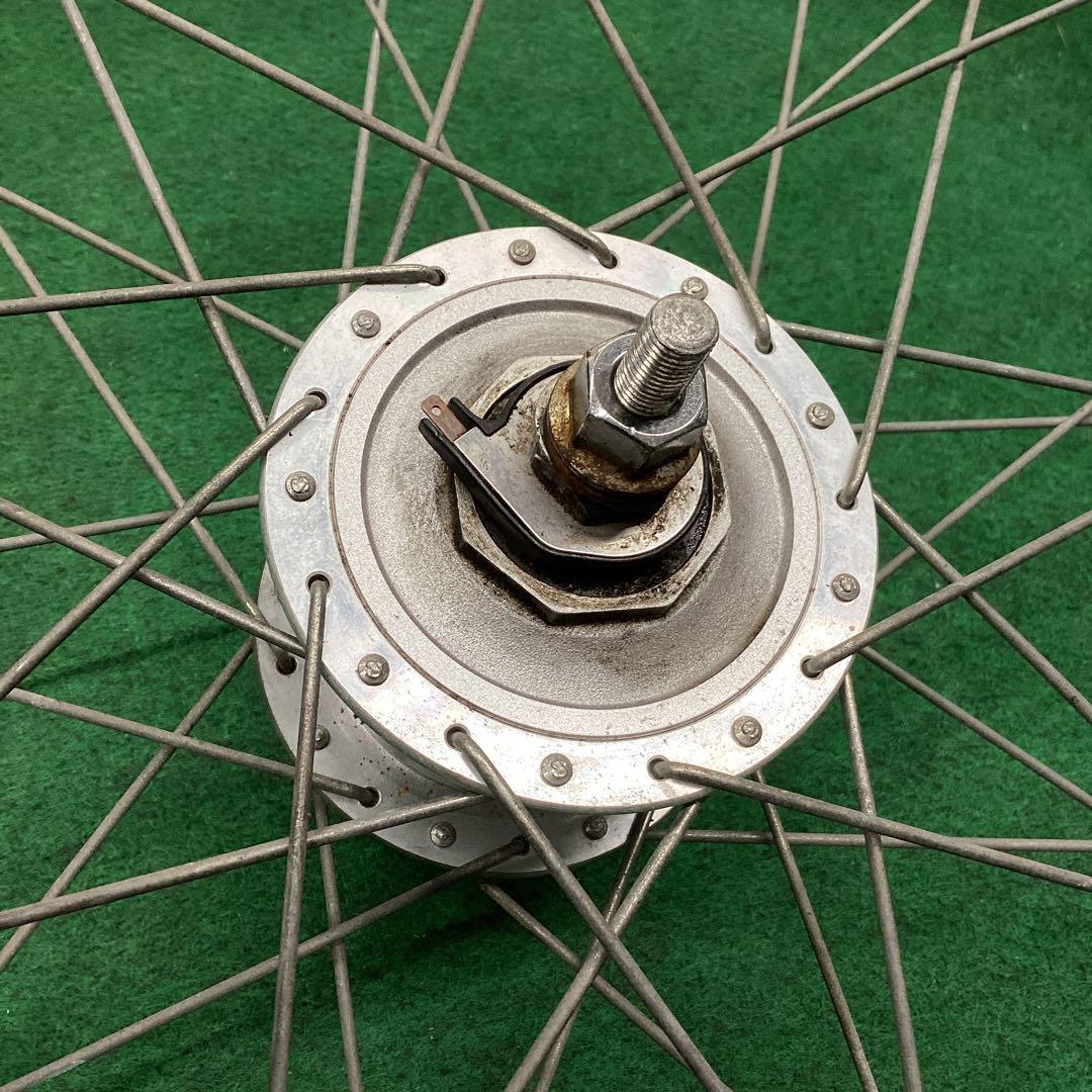 アルミリム　前輪 26x1-3/8 タイヤ付　ハブダイナモ　26インチ　J1端子