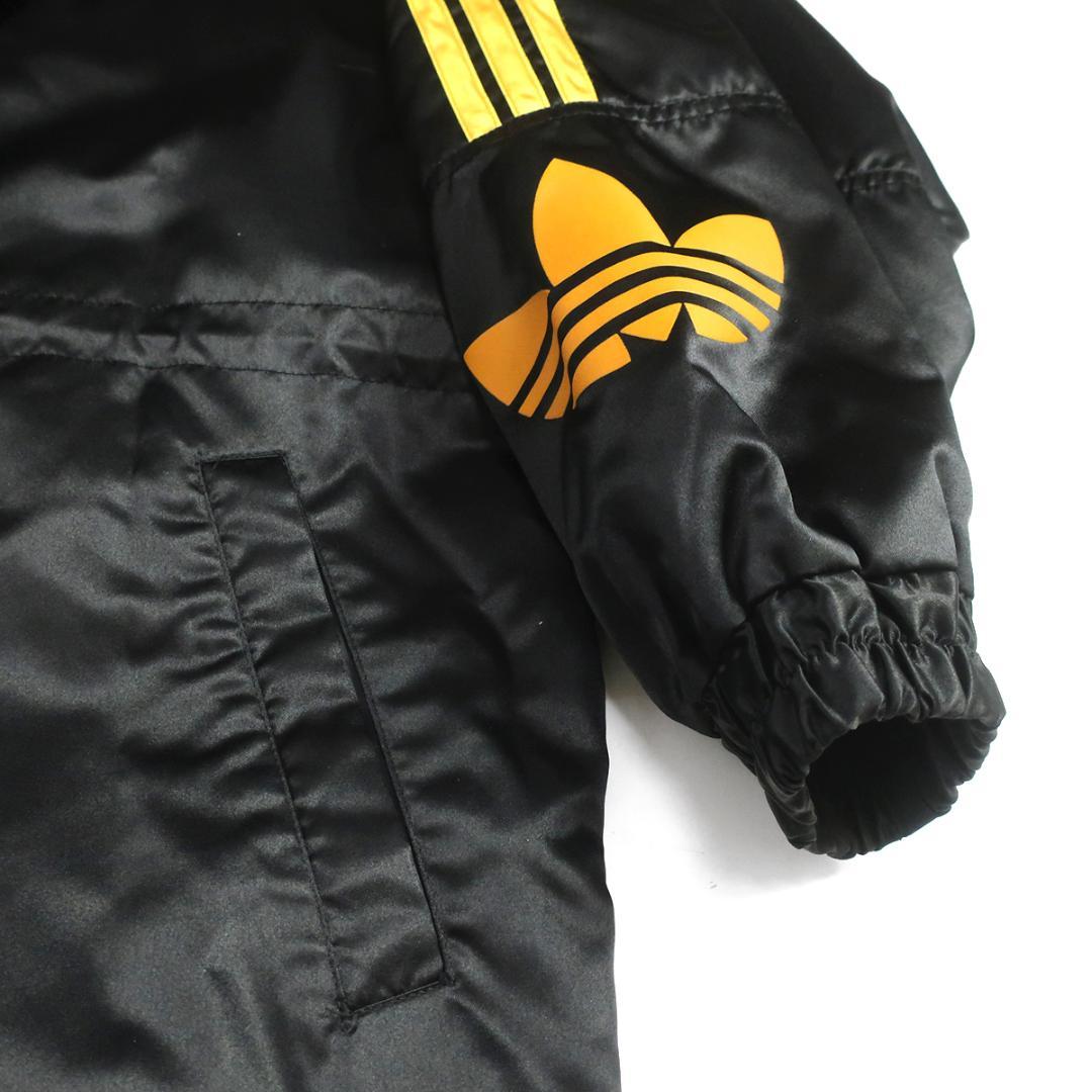 80s　デサント製 adidas　裏ボア ベンチコート ビッグトレフォイル