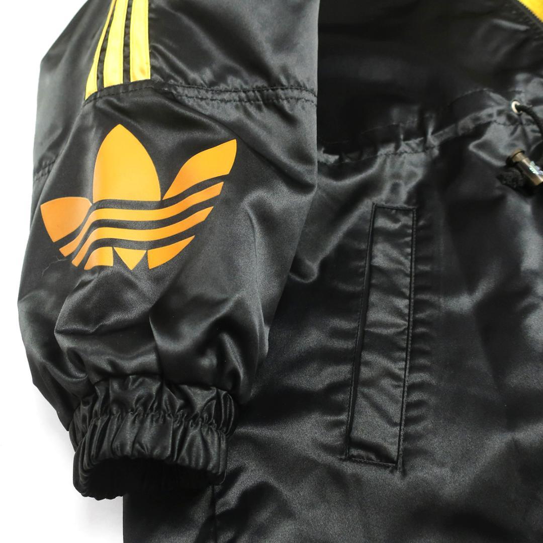 80s　デサント製 adidas　裏ボア ベンチコート ビッグトレフォイル