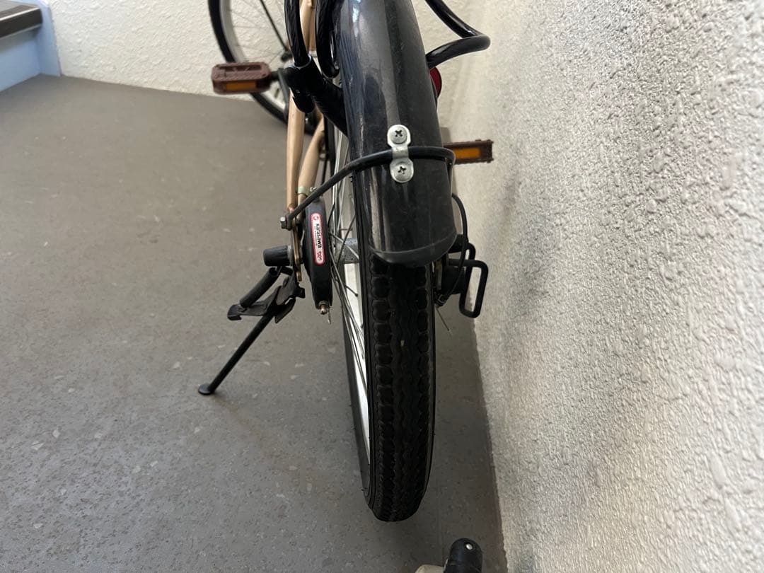 江東区引き取り希望　折りたたみ自転車　プロブロスP-206 ベージュ