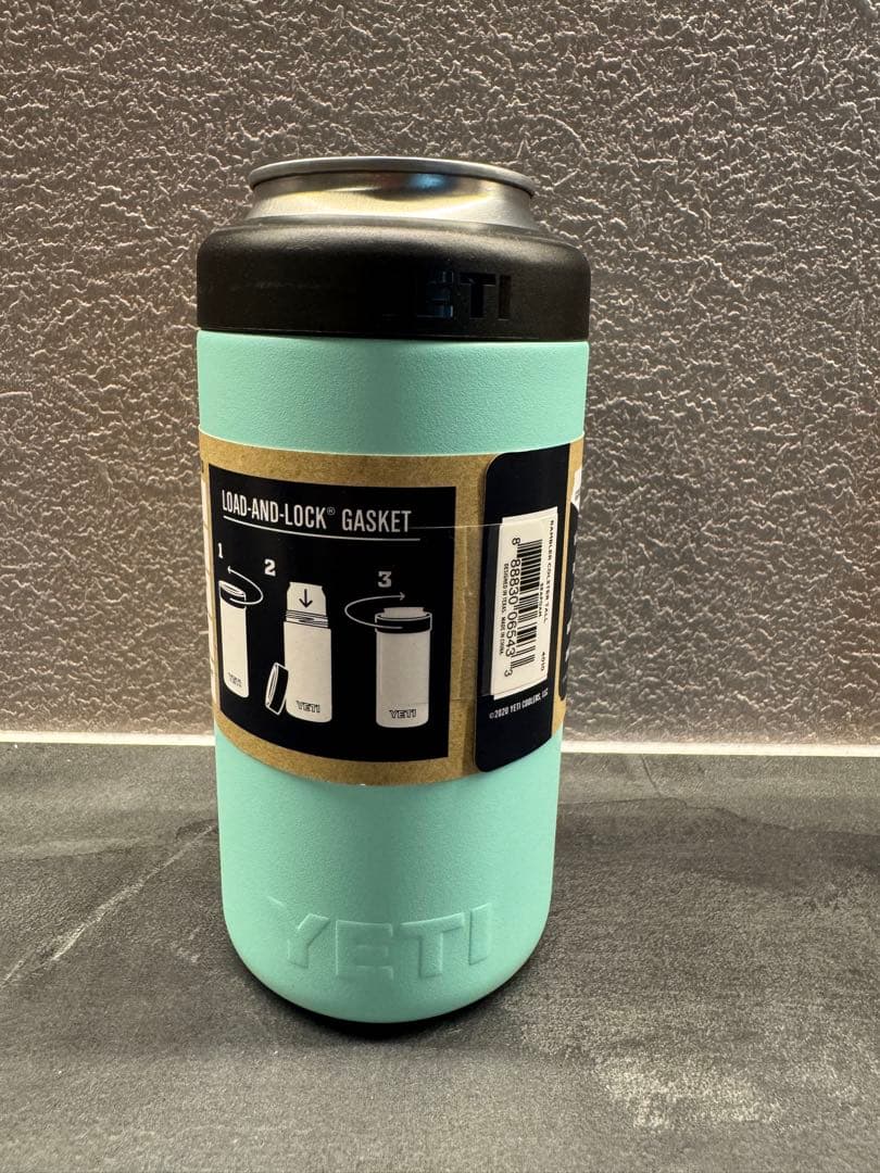 【新品未使用YETI缶Rambler Colsterミントグリーン　シーフォーム