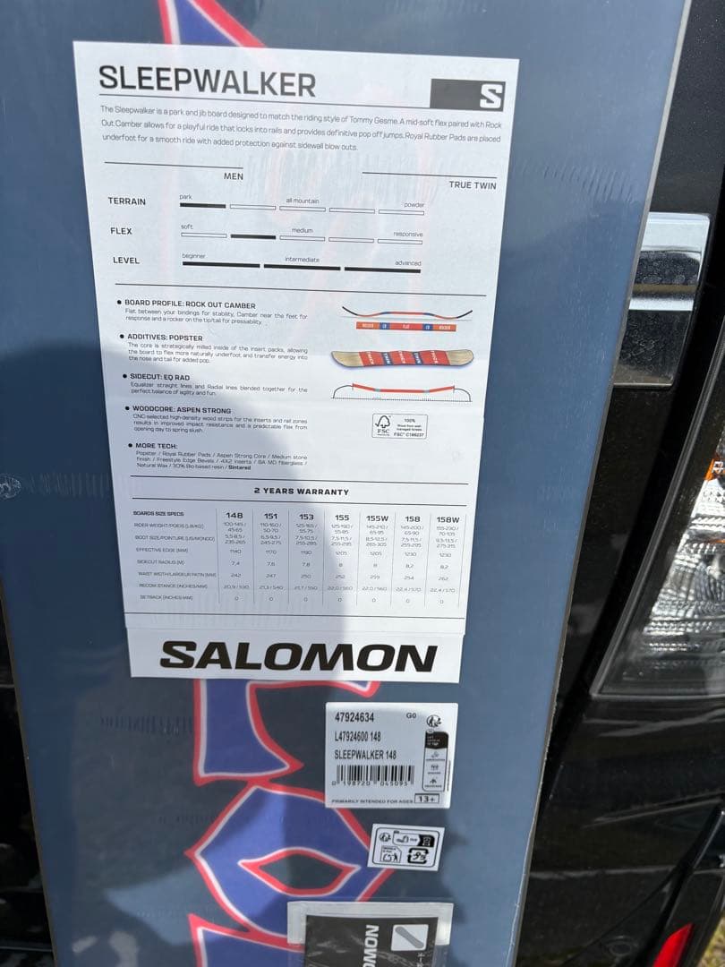 SALOMON SLEEPWALKER スノーボード 25-26