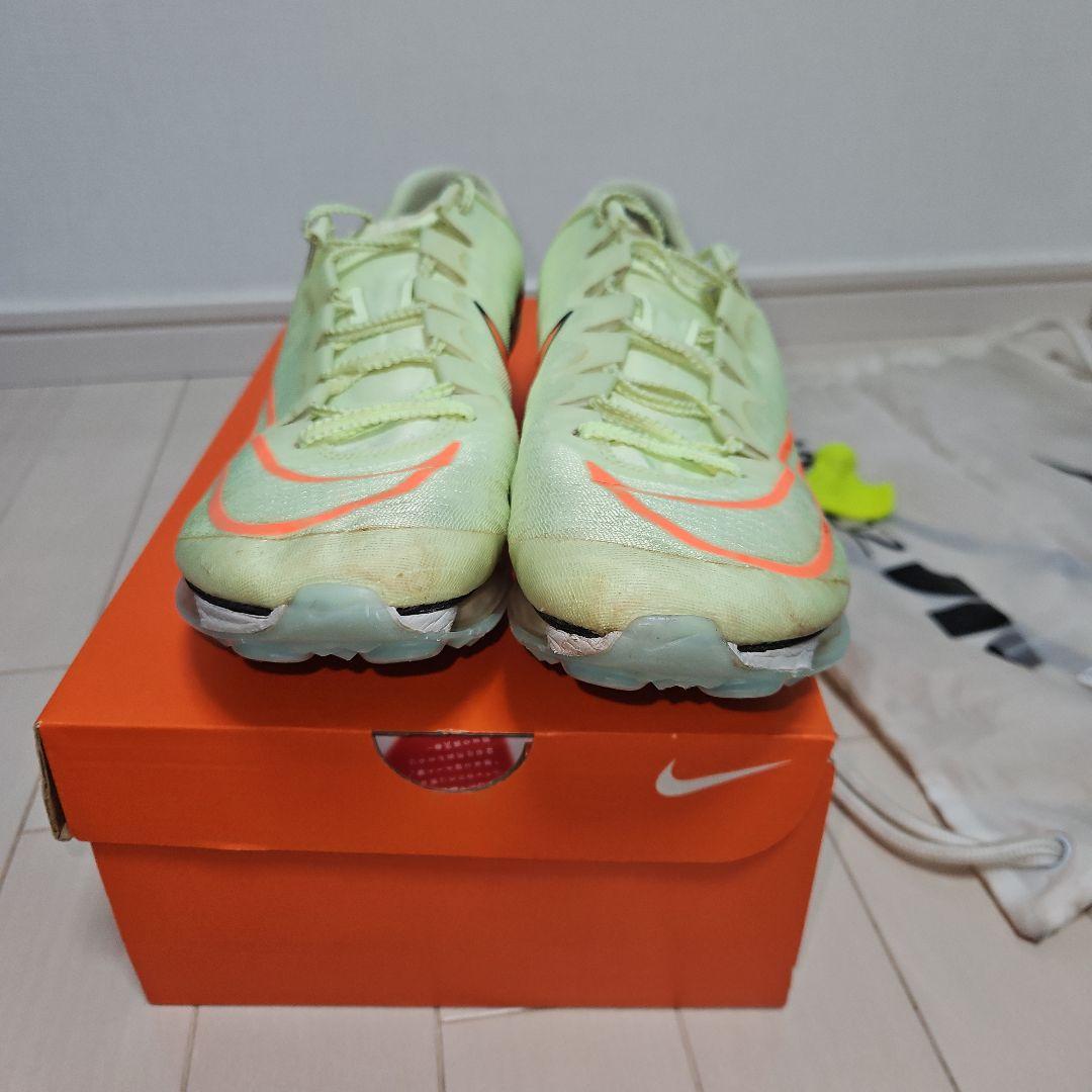 Nike FLYWEAVE スパイクシューズ ライトグリーン/オレンジ