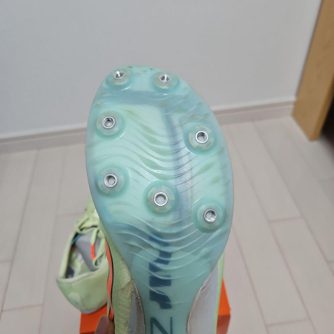 Nike FLYWEAVE スパイクシューズ ライトグリーン/オレンジ