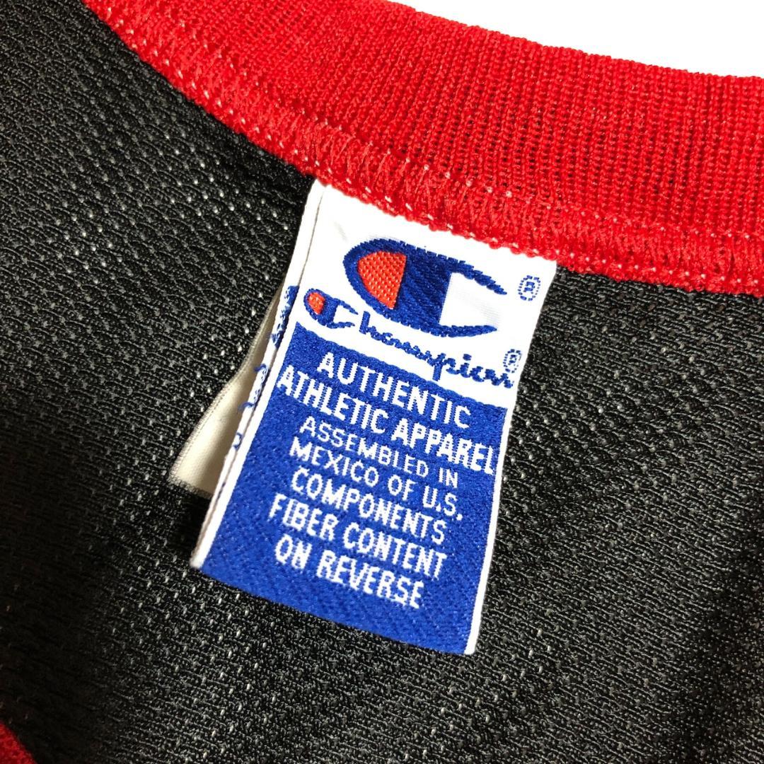 90s Champion シカゴ ブルズ 黒 赤 40 古着 ロッドマン