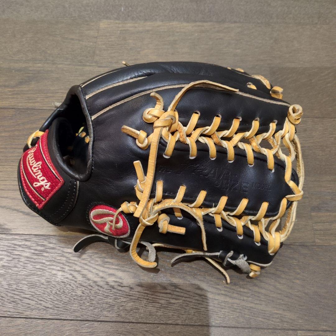 Rawlings 軟式グローブ 黒　内野手用　大人