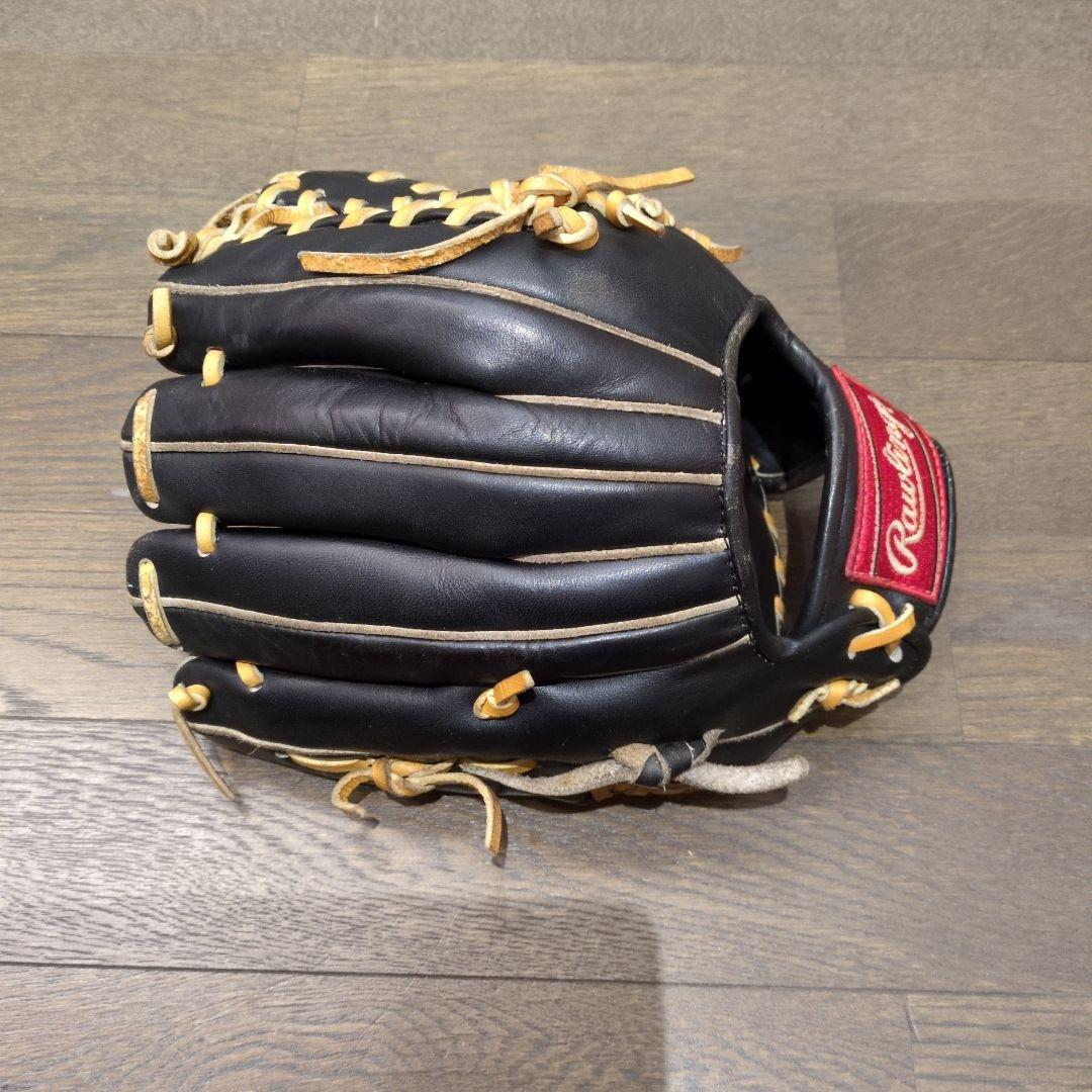 Rawlings 軟式グローブ 黒　内野手用　大人