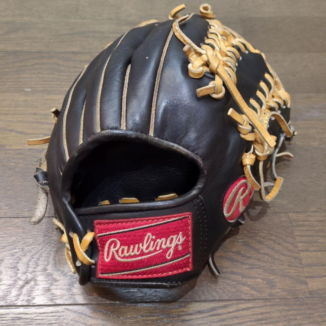 Rawlings 軟式グローブ 黒　内野手用　大人