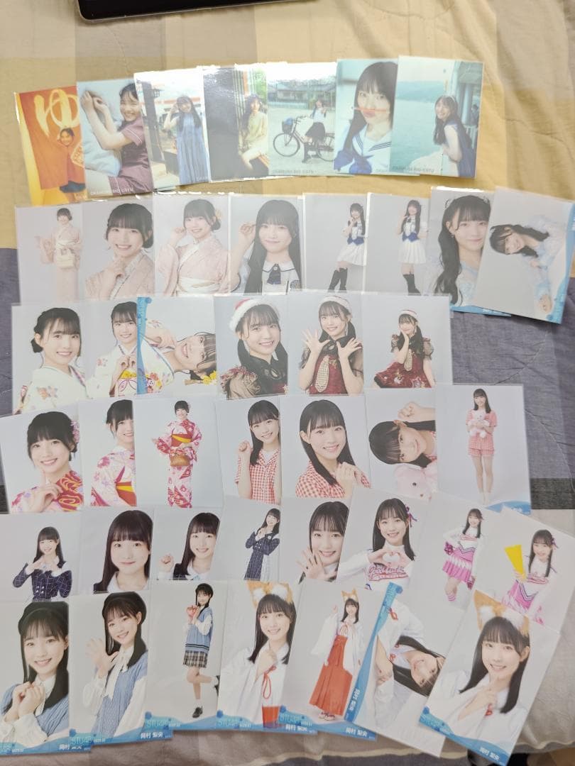 STU48尾崎世里花 新井梨杏 岡村梨央 大量生写真 缶バッジ アクリルスタンド