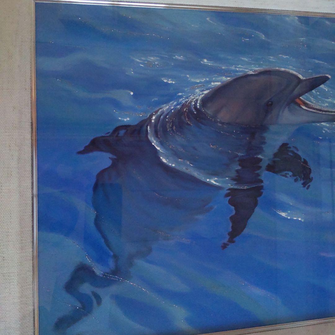 チャールズ・リン・ブラッグ　イルカ　油彩　8号