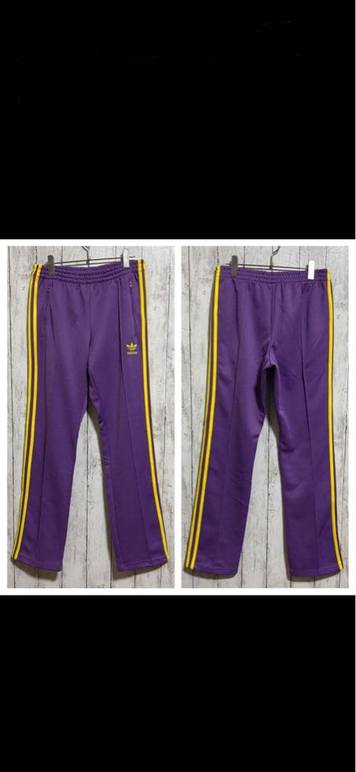 【美品】アディダス　adidas　レア　希少　トラックパンツ　ジャージ　紫