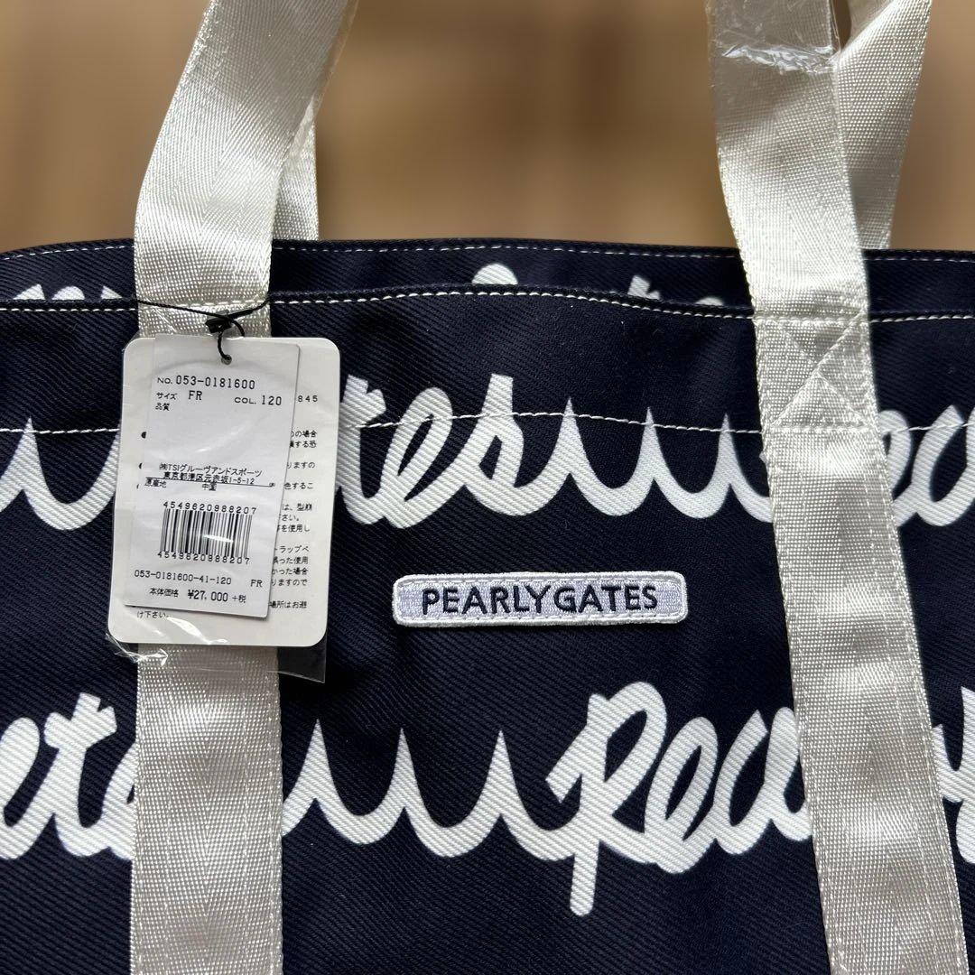 PEARLY GATES ロゴトートバッグ ネイビー