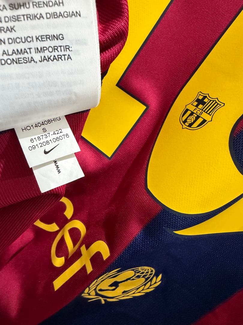 【メッシ#10】MESSI バルセロナ ユニフォーム 14/15 長袖Sサイズ