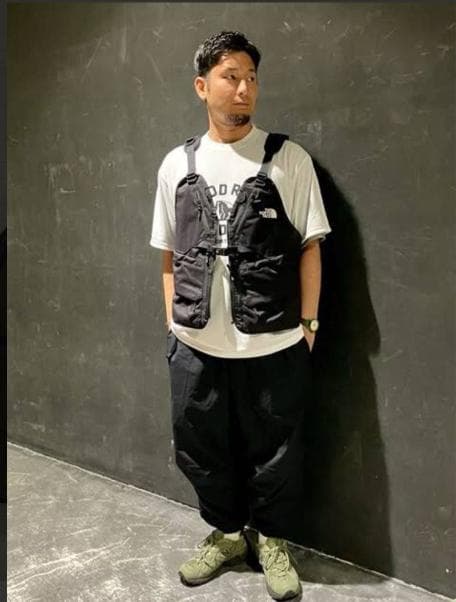 ノースフェイス　ギアメッシュベストフィッシングベスト Lオリーブ
