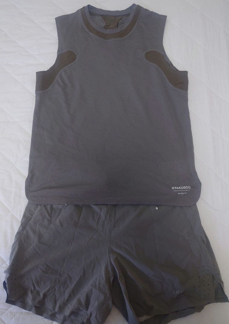 NIKE GYAKUSOU ナイキ ランニング シャツ パンツ グレー L 美品