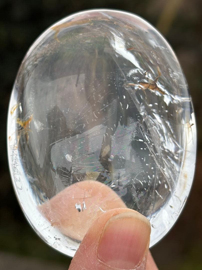 ❤️買い得　高品質　逸品　虹入り　ヒラー　レムリアンシード　水晶　握り石　逸品