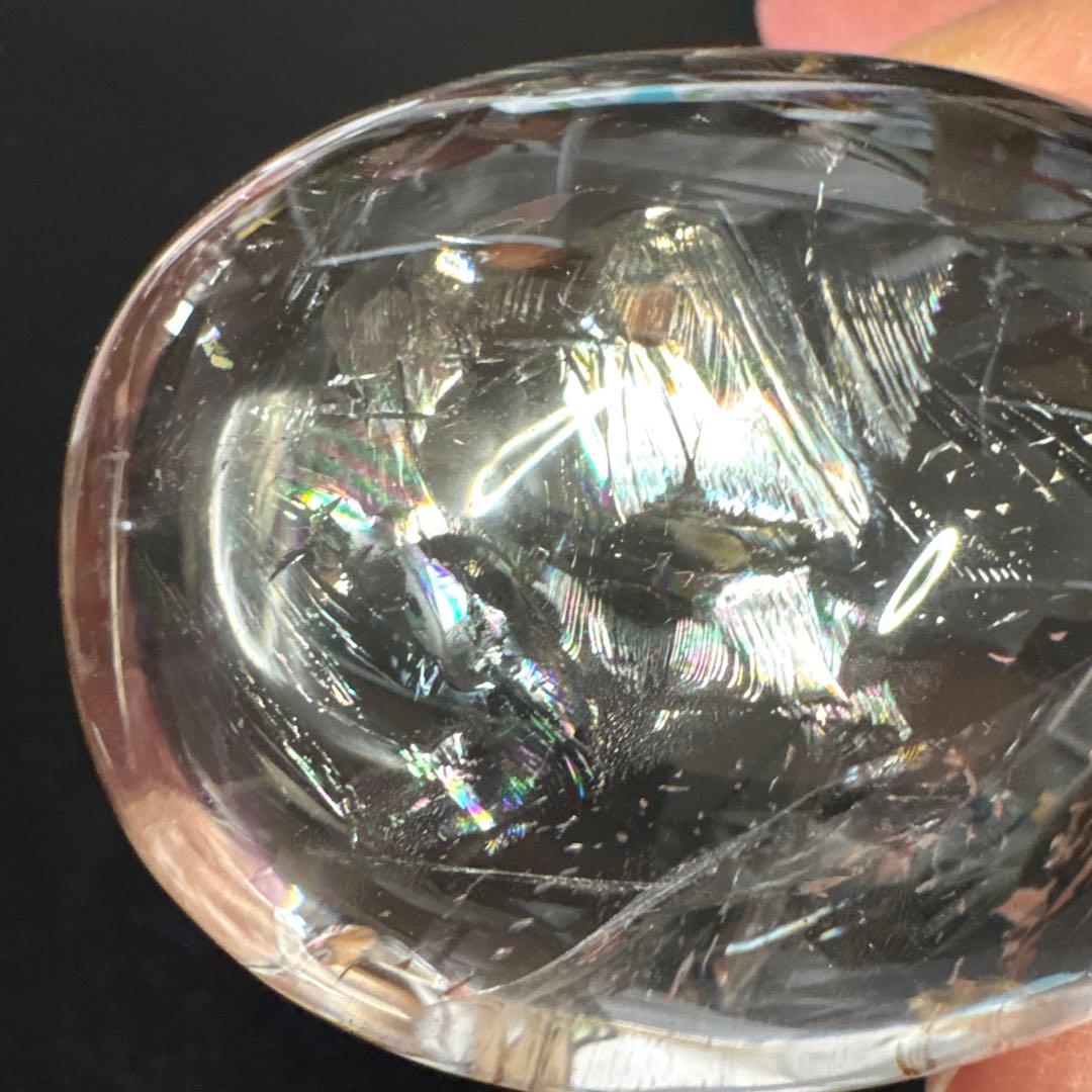 ❤️買い得　高品質　逸品　虹入り　ヒラー　レムリアンシード　水晶　握り石　逸品
