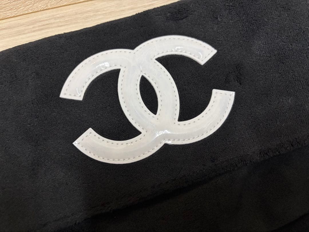 訳あり品 CHANELシャネル ミニバッグ ポーチ ブラック×ホワイト チェーン