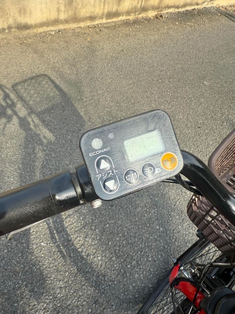 赤 電動アシスト自転車 シティタイプ