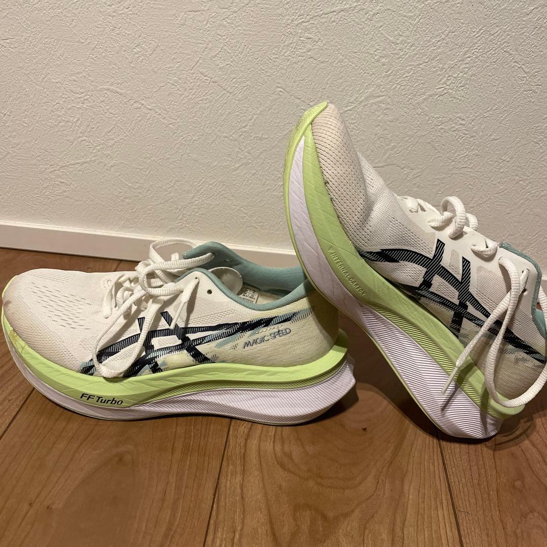 ASICS MAGIC SPEED 4 24.5cm ホワイト/グリーン