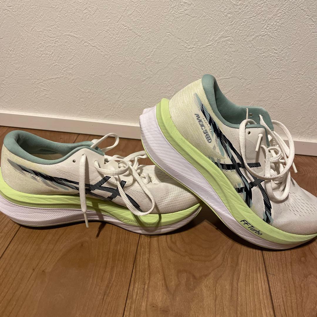 ASICS MAGIC SPEED 4 24.5cm ホワイト/グリーン