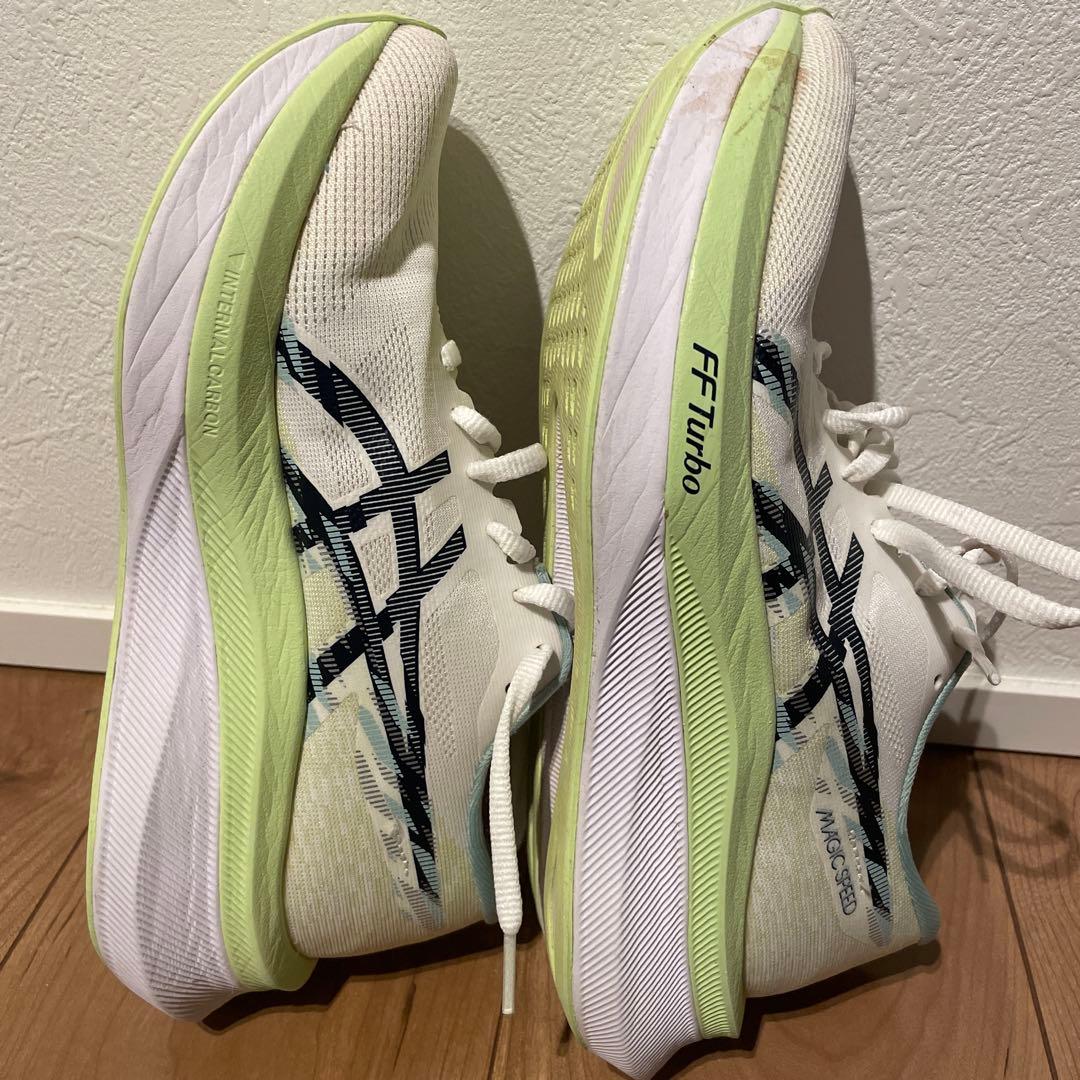 ASICS MAGIC SPEED 4 24.5cm ホワイト/グリーン