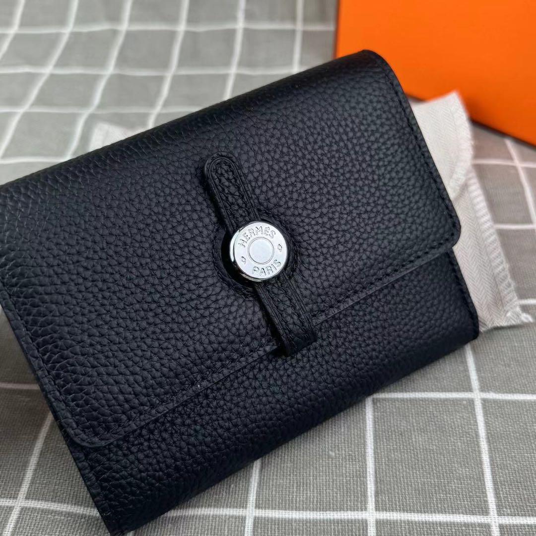 HERMES ノベルティ エルメス 財布 三つ折り財布 ブラック