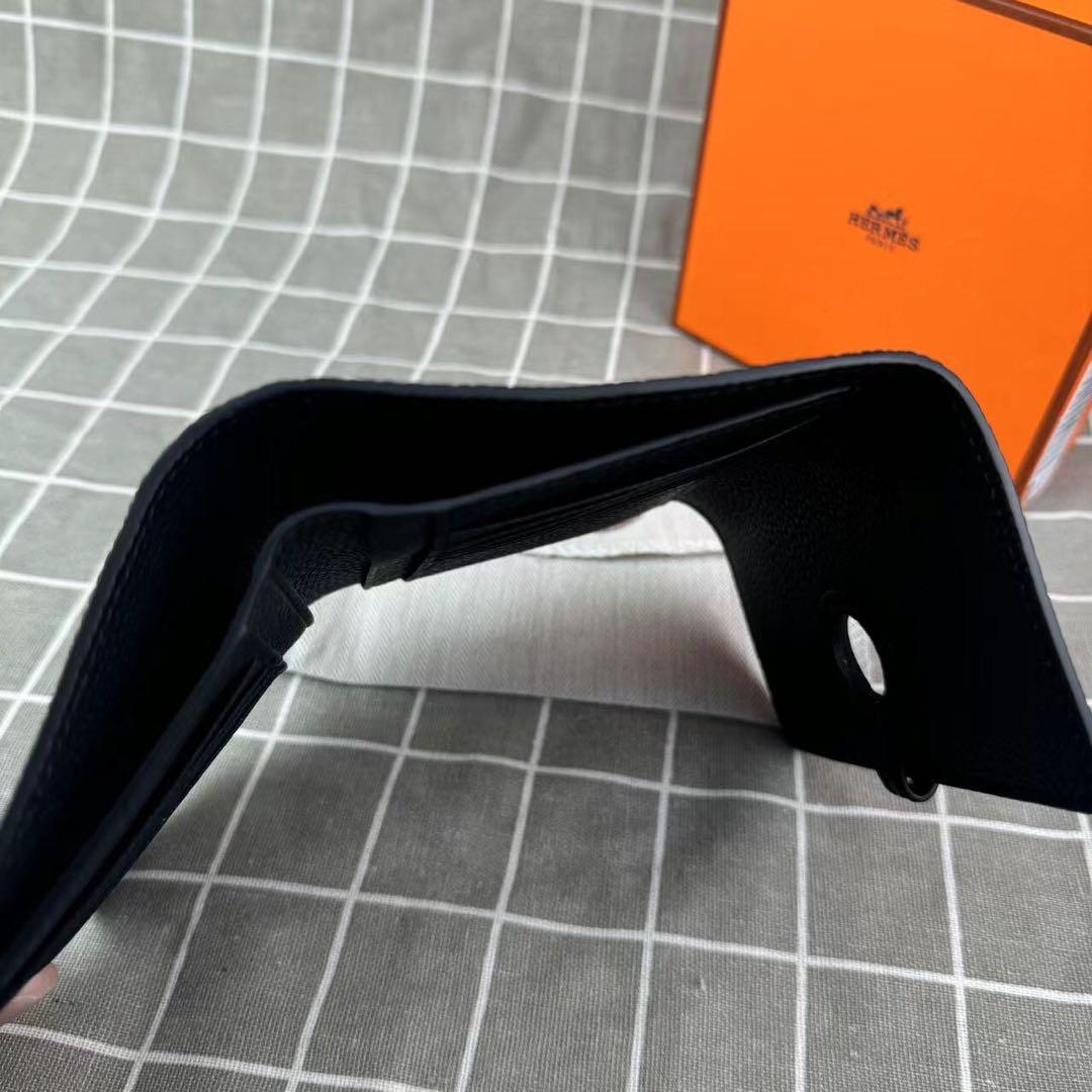 HERMES ノベルティ エルメス 財布 三つ折り財布 ブラック