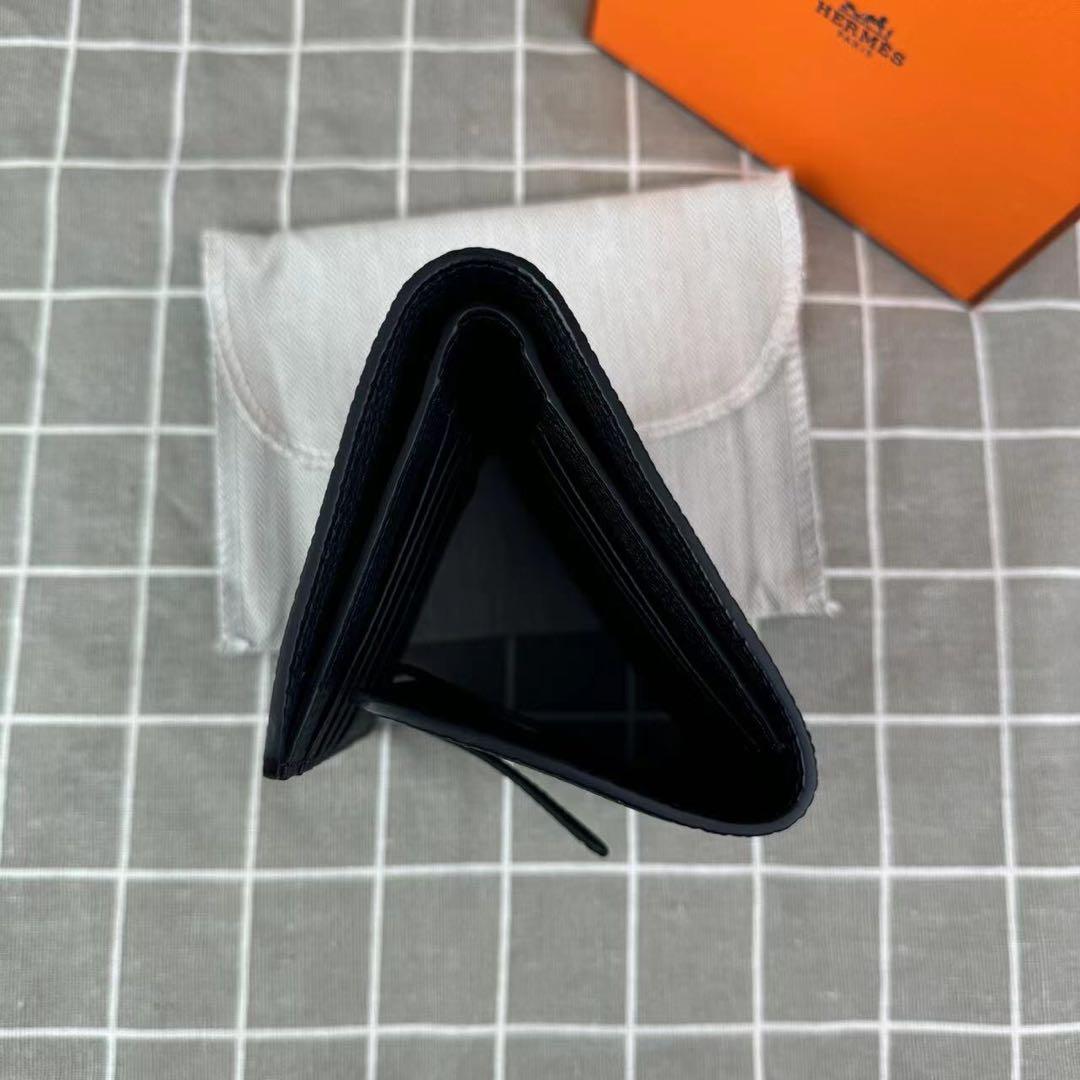 HERMES ノベルティ エルメス 財布 三つ折り財布 ブラック