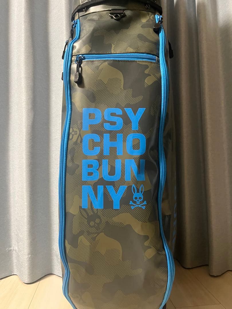 Psycho Bunny サイコバニー　キャディバッグ　ブルー/カモ　迷彩