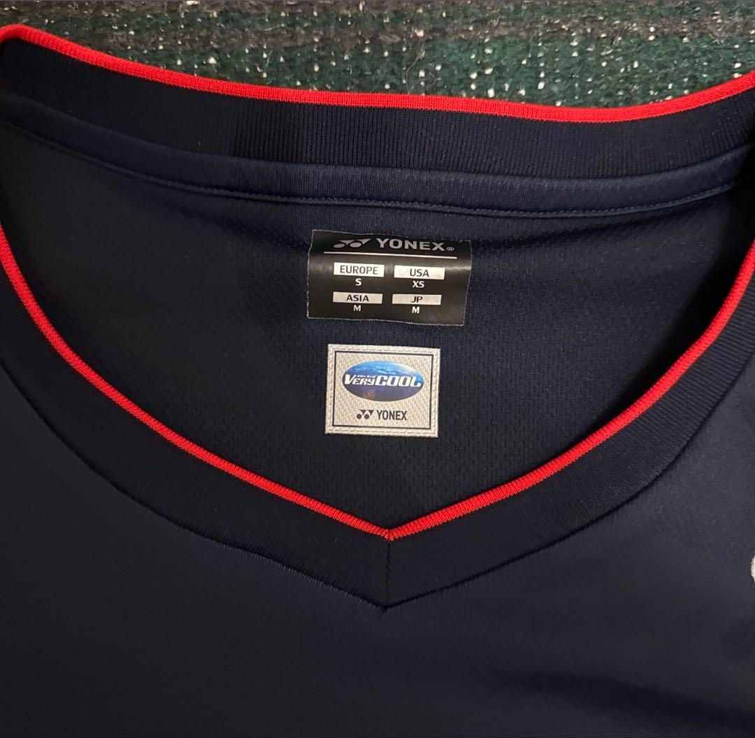 ⭐️レア　YONEX ゲームシャツ M ネイビー/レッド　NTT西日本モデル