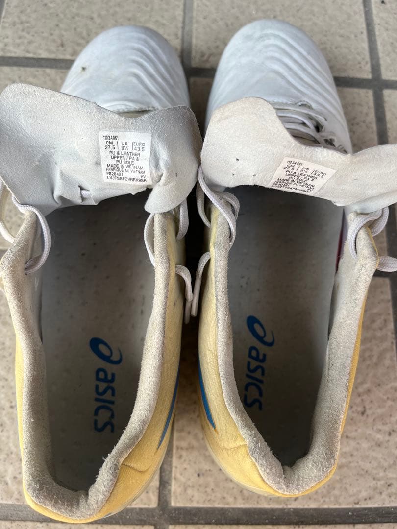 ASICS サッカーシューズ ホワイト/ブルー　27.5cm