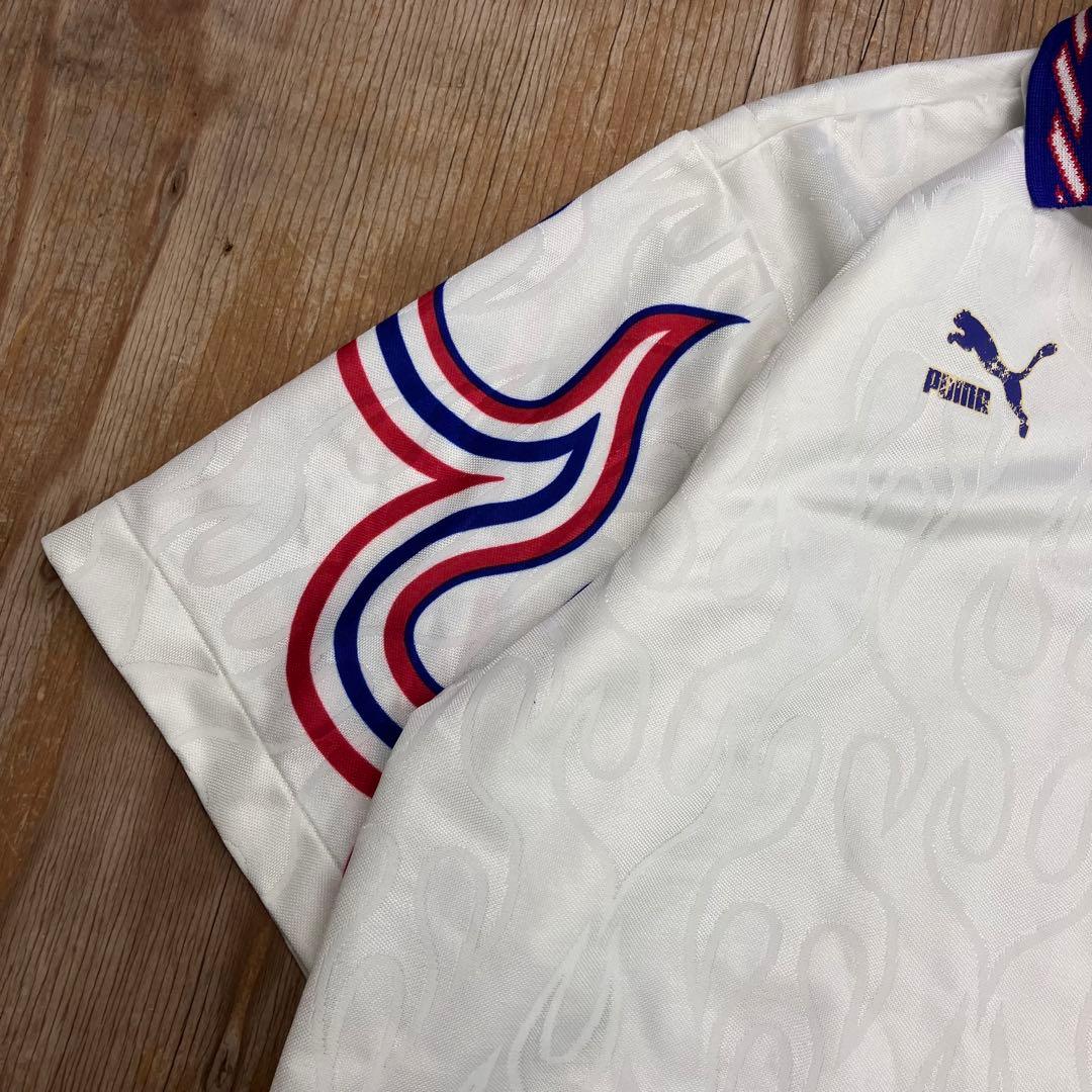 1996 97 サッカー日本代表 アウェイユニフォーム PUMA 上下セット 炎