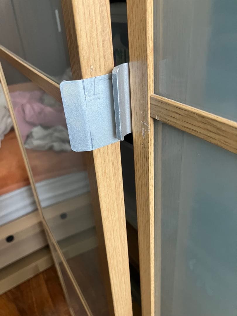 IKEA PAX ワードローブ　扉のみ　オーク材　フロストガラス